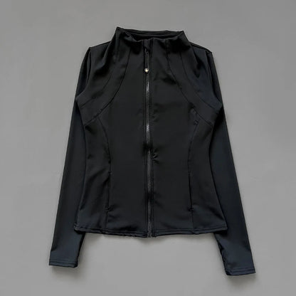 Women’s Quick Dry Slim Fit Workout Jacket – Breathable Zip-Up Running, Yoga & Gym Activewear Top