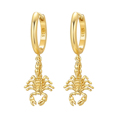 S925 Sterling Silver 18K Gold-Lined Zircon Hoop Earrings for Women