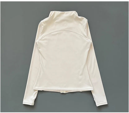 Women’s Quick Dry Slim Fit Workout Jacket – Breathable Zip-Up Running, Yoga & Gym Activewear Top