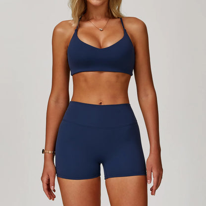 Women's 2/3PCS Yoga Set Workout Clothes Long Sleeve Sports Bra Leggings Gym Running Activewear Outfit