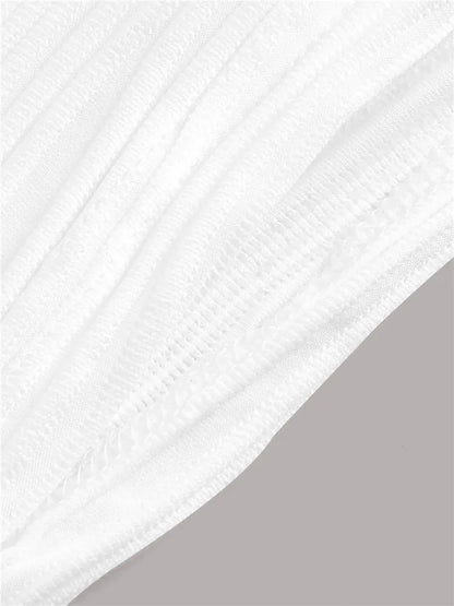 Women's White Backless Halter Crop Top - Deep V Neck Sleeveless Y2K Tank Top, Sexy Club Streetwear Summer Going Out Top