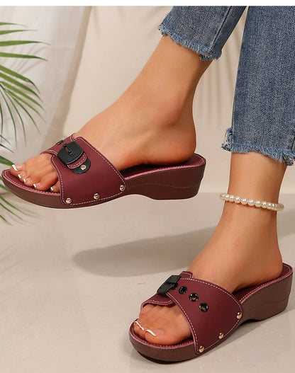 Women's Luxury Wedge Sandals – Soft Comfort Heels, Summer Platform Sandals, Fashion Slip-On Shoes for Women 2026
