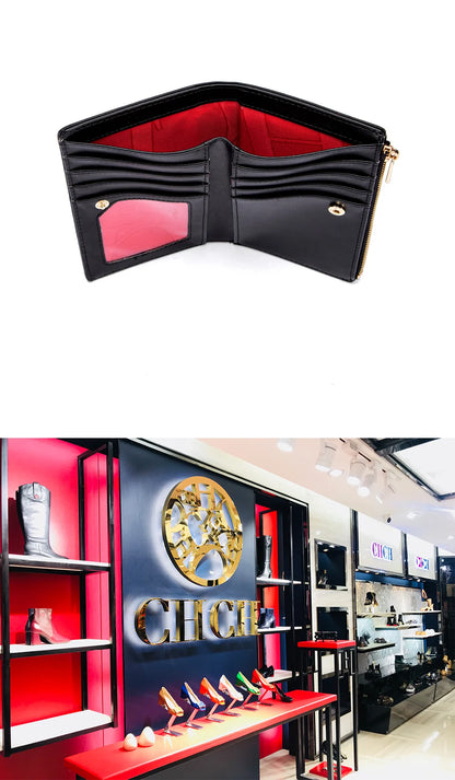 Retro Classic Style Solid Color Women's Long Wallet with Letter Print Portable Women's Clutch Bag Fashionable and Simple