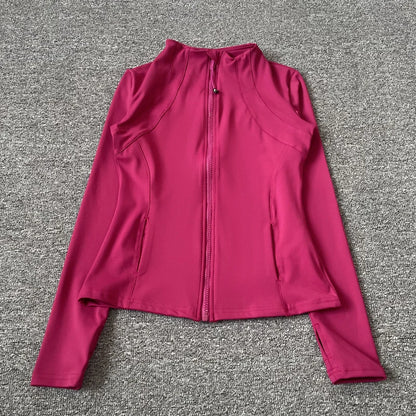 Women’s Quick Dry Slim Fit Workout Jacket – Breathable Zip-Up Running, Yoga & Gym Activewear Top