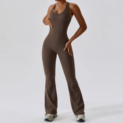 Women's 1 Pcs Seamless Yoga Jumpsuit – Push-Up Fitness Romper for Gym, Workout & Training
