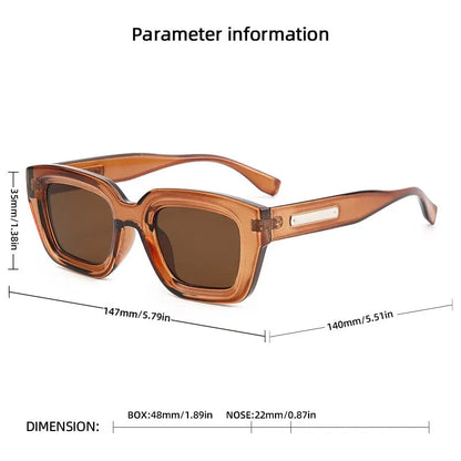 Retro Square Sunglasses UV400 Protection – Unisex Fashion Out/In Door Shades**