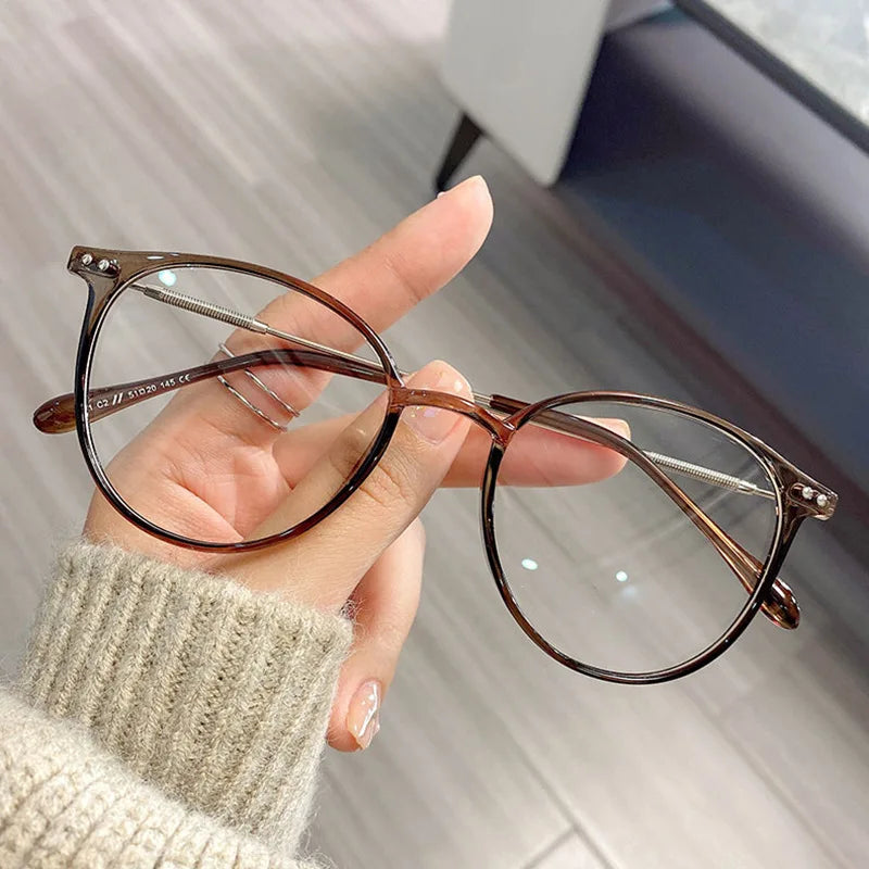 Men And Women Round Anti Blue Glasses Computer Frame Optical Lenses New Arrival 2023