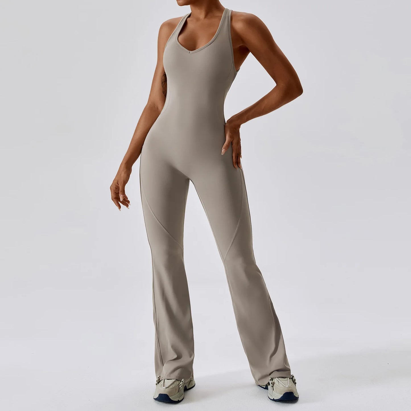 Women's 1 Pcs Seamless Yoga Jumpsuit – Push-Up Fitness Romper for Gym, Workout & Training