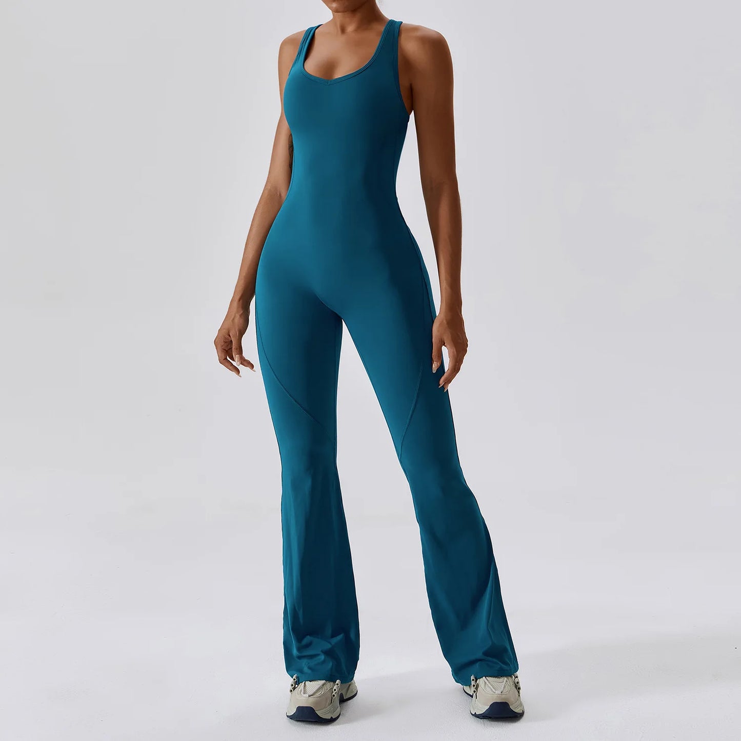Women's 1 Pcs Seamless Yoga Jumpsuit – Push-Up Fitness Romper for Gym, Workout & Training