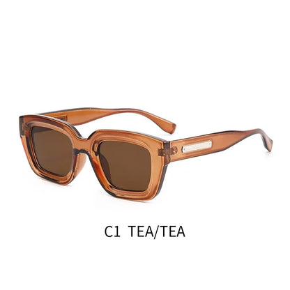 Retro Square Sunglasses UV400 Protection – Unisex Fashion Out/In Door Shades**