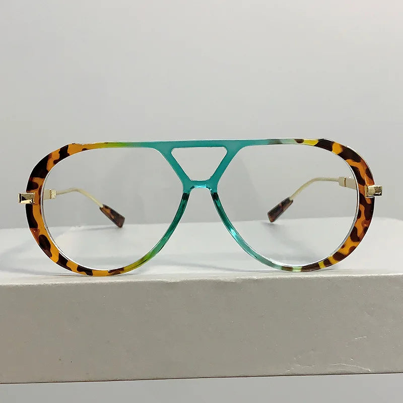 Vintage Double Bridge Oval Sunglasses UV400 | Luxury Gradient Lens Retro Fashion Eyewear for Men & Women