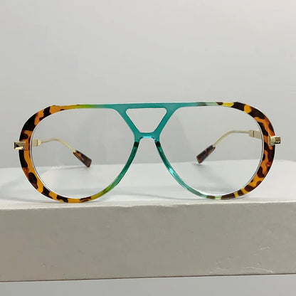 Vintage Double Bridge Oval Sunglasses UV400 | Luxury Gradient Lens Retro Fashion Eyewear for Men & Women