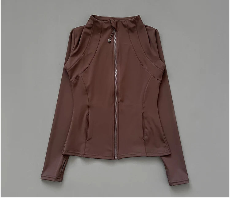 Women’s Quick Dry Slim Fit Workout Jacket – Breathable Zip-Up Running, Yoga & Gym Activewear Top