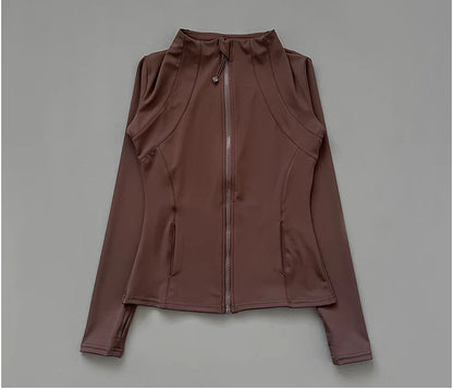 Women’s Quick Dry Slim Fit Workout Jacket – Breathable Zip-Up Running, Yoga & Gym Activewear Top