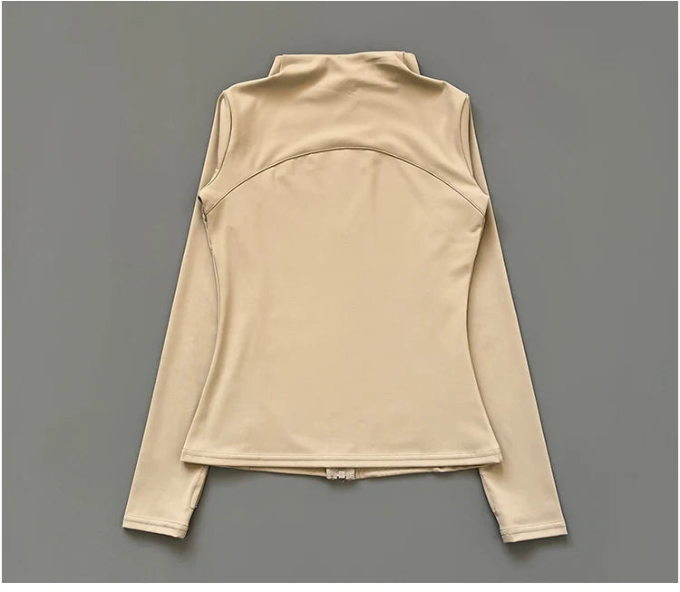Women’s Quick Dry Slim Fit Workout Jacket – Breathable Zip-Up Running, Yoga & Gym Activewear Top