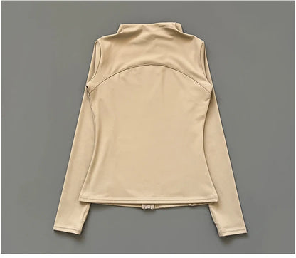 Women’s Quick Dry Slim Fit Workout Jacket – Breathable Zip-Up Running, Yoga & Gym Activewear Top