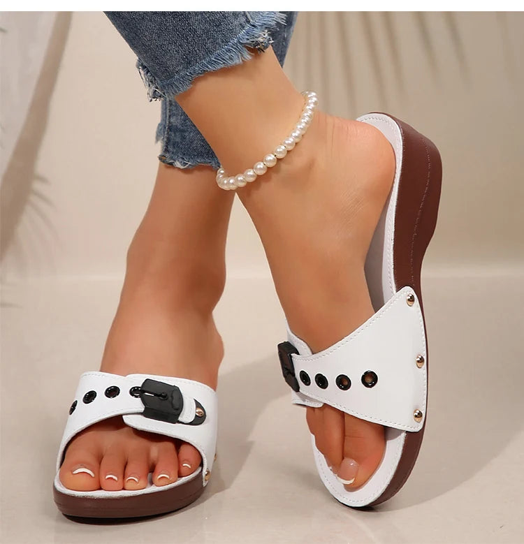 Women's Luxury Wedge Sandals – Soft Comfort Heels, Summer Platform Sandals, Fashion Slip-On Shoes for Women 2026
