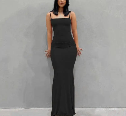 Women’s Backless Maxi Dress – Sexy Summer Vacation Party & Club Night Dress