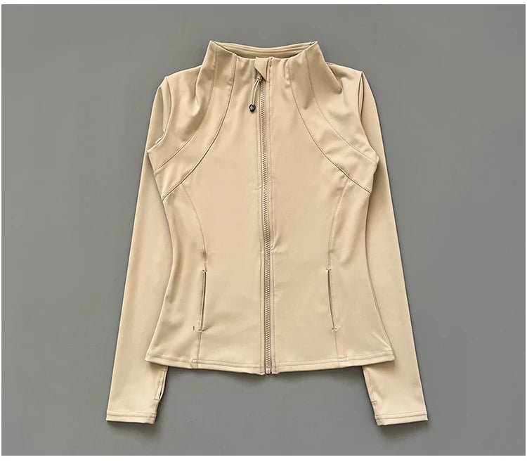 Women’s Quick Dry Slim Fit Workout Jacket – Breathable Zip-Up Running, Yoga & Gym Activewear Top