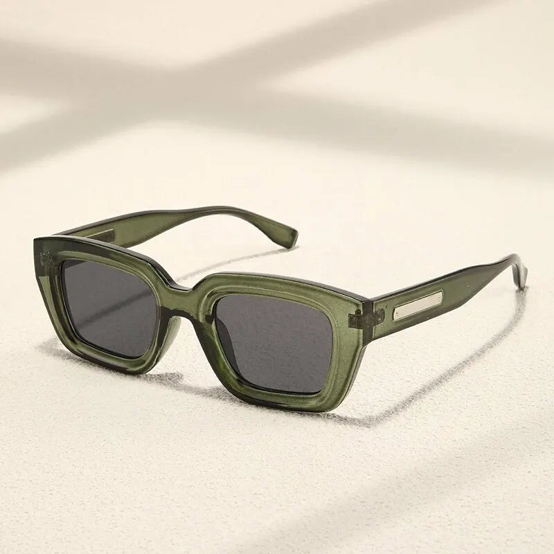 Retro Square Sunglasses UV400 Protection – Unisex Fashion Out/In Door Shades**