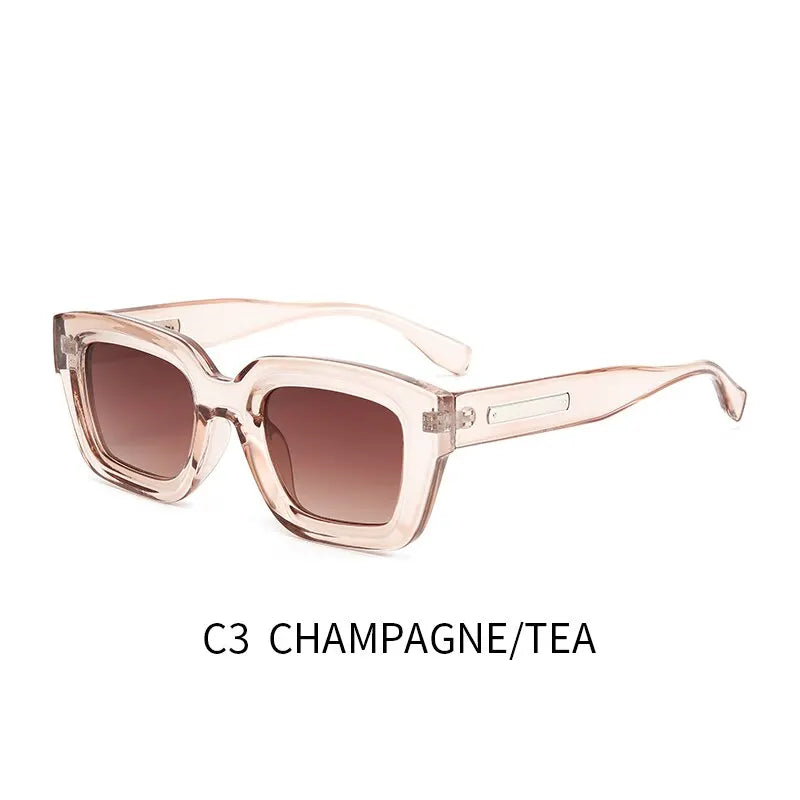 Retro Square Sunglasses UV400 Protection – Unisex Fashion Out/In Door Shades**