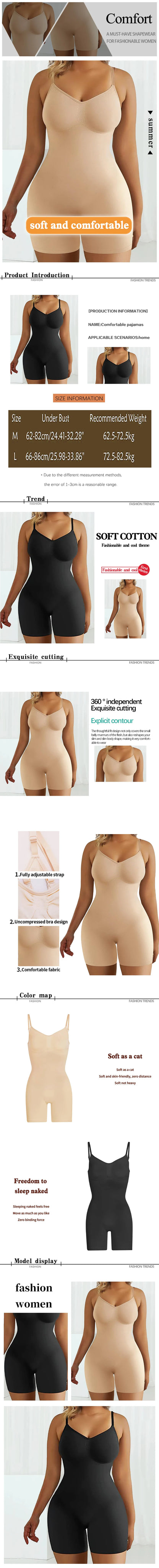 Women’s Seamless Tummy Control Bodysuit – High Waist Shapewear Body Shaper for Flat Belly & Sculpting