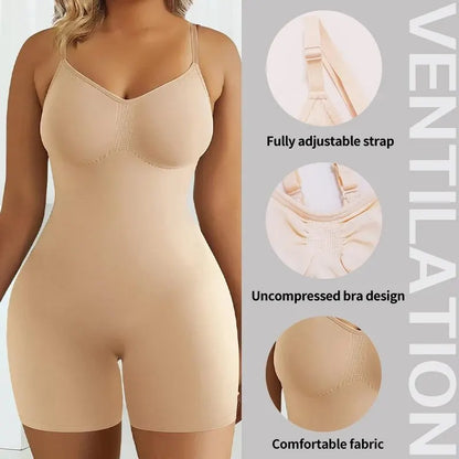 Women’s Seamless Tummy Control Bodysuit – High Waist Shapewear Body Shaper for Flat Belly & Sculpting