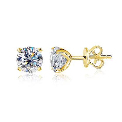 Moissanite Earring 0.2-2ct D VVS1 GRA Certified Lab Diamond 4 Claw s925 Unisex Sterling Silver Stud Earrings