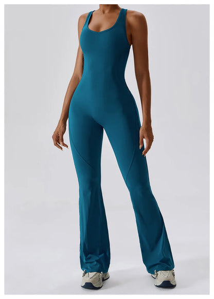 Women's 1 Pcs Seamless Yoga Jumpsuit – Push-Up Fitness Romper for Gym, Workout & Training