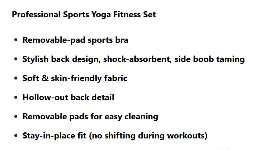 Women’s Seamless Yoga Set – Sexy Open Back Sports Bra & High Waist Scrunch Leggings Gym Outfit