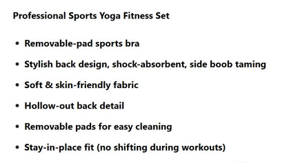 Women’s Seamless Yoga Set – Sexy Open Back Sports Bra & High Waist Scrunch Leggings Gym Outfit