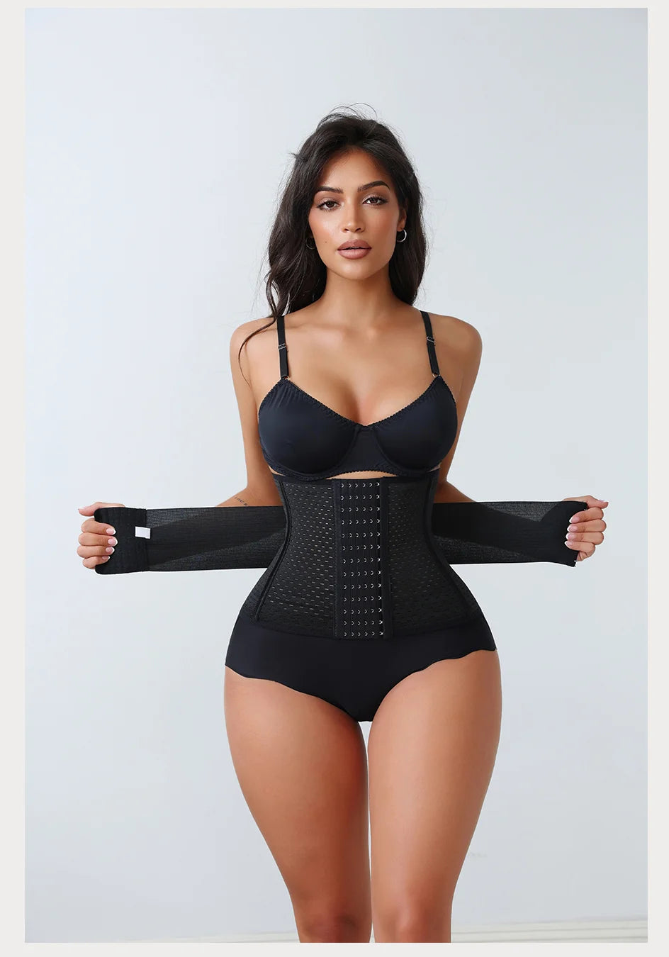 New Adjustable Waist Trainer for Women Double Belts Neoprene Corset with Zipper