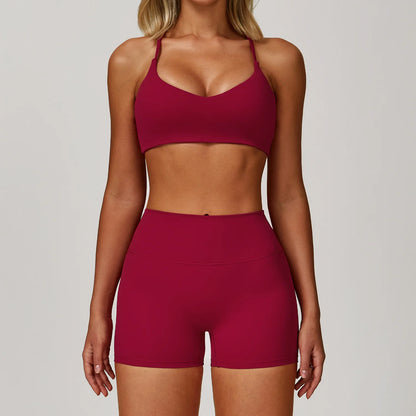 Women's 2/3PCS Yoga Set Workout Clothes Long Sleeve Sports Bra Leggings Gym Running Activewear Outfit