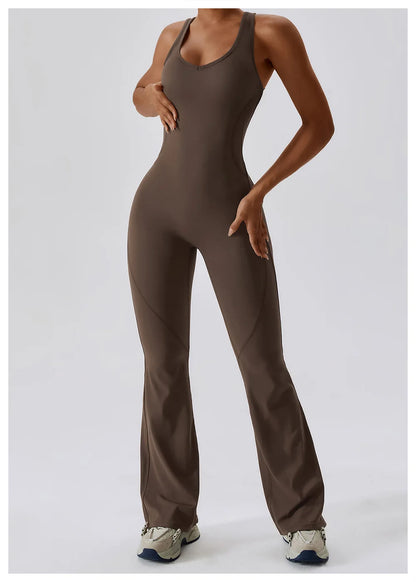 Women's 1 Pcs Seamless Yoga Jumpsuit – Push-Up Fitness Romper for Gym, Workout & Training