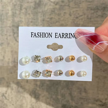 Gold Geometric Hoop Earrings for Women with Pearl Accents and Textured Styles