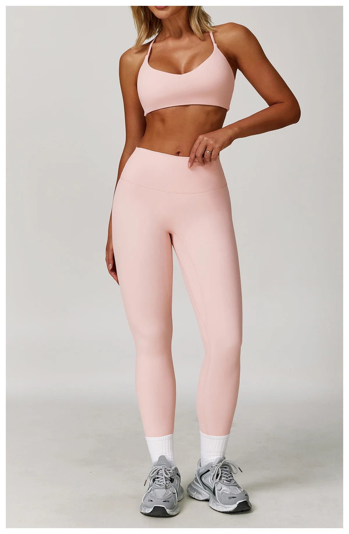 Women's 2/3PCS Yoga Set Workout Clothes Long Sleeve Sports Bra Leggings Gym Running Activewear Outfit