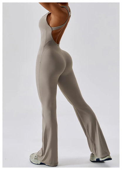 Women's 1 Pcs Seamless Yoga Jumpsuit – Push-Up Fitness Romper for Gym, Workout & Training