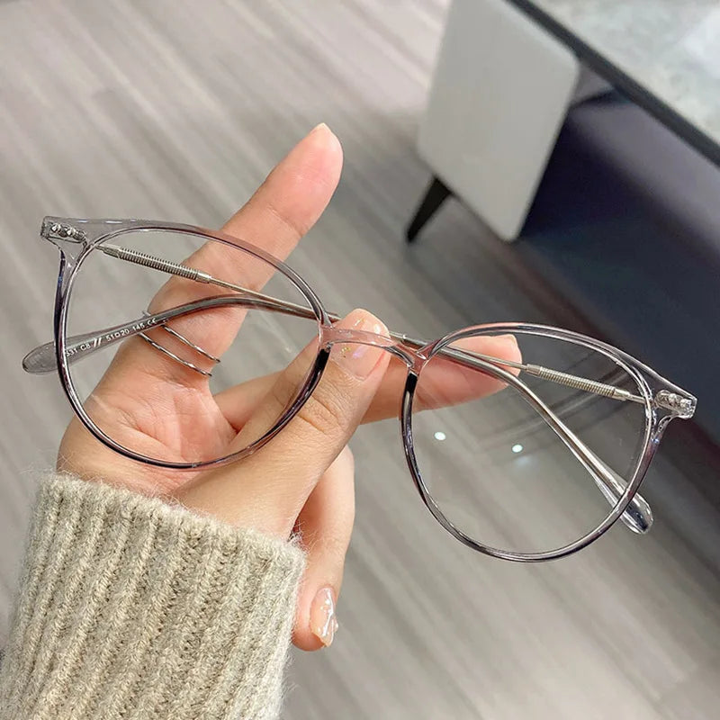 Men And Women Round Anti Blue Glasses Computer Frame Optical Lenses New Arrival 2023