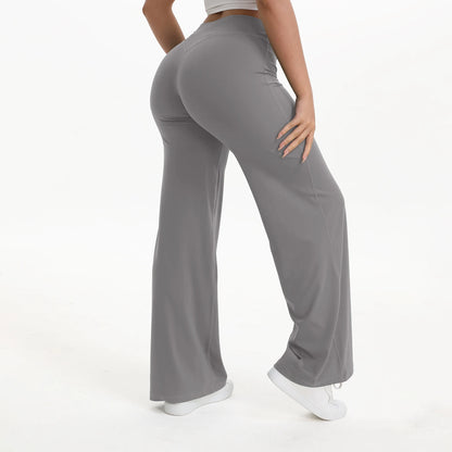 SoftMotion Women's Naked Feel Straight Leg Yoga Pants – Mid-Waist Workout Leggings for Pilates, Running, Gym & Everyday Wear