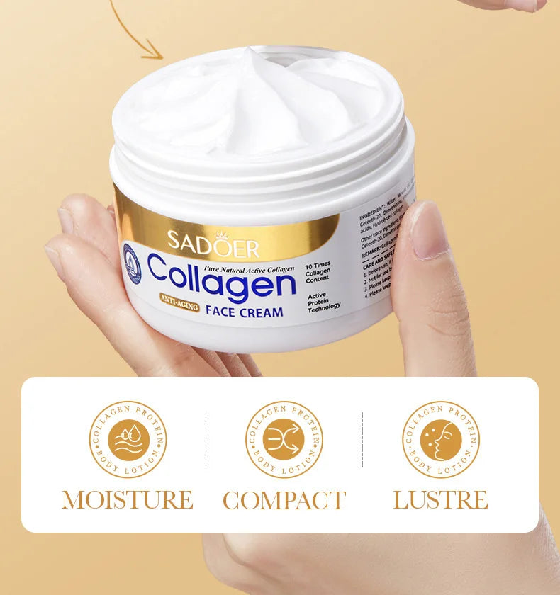 SADOER Collagen Face Cream sknicare Moisturizing Hydrating Firming Face Creams Faical Cream Beauty Face Skin Care Products