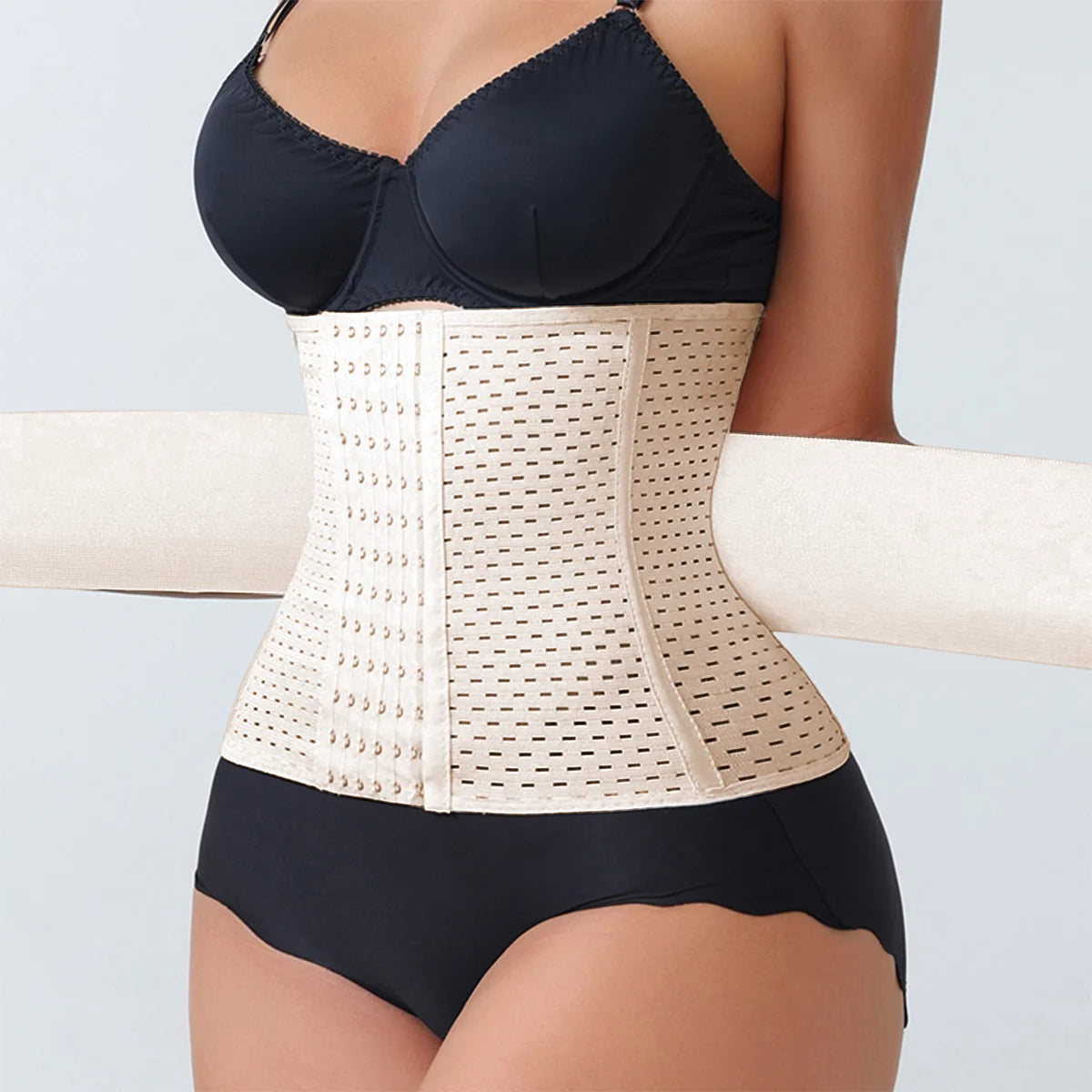 New Adjustable Waist Trainer for Women Double Belts Neoprene Corset with Zipper