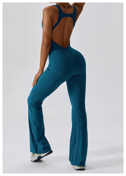 Women's 1 Pcs Seamless Yoga Jumpsuit – Push-Up Fitness Romper for Gym, Workout & Training